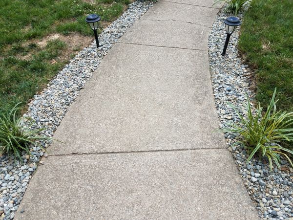 Cement Path Construction in Carmel